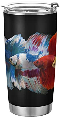 FJAUOQ Tumbler Rosetail Rainbow Insulated Coffee Cup Beverage Container Office Travel Mug with Straw and Lid 20oz Back to School Gift