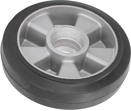 Roue de de Camion 180 X 50 Mm, Trou de Roulement 6204, Pneu de Rechange en Caoutchouc Solide pour Chariot élévateur Hydraulique Artisanal avec Moyeu en Acier Inoxydable,