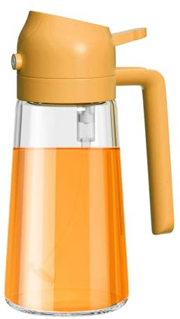 1 x Küchenölsprüher – Olivenöl-Sprüher, Sonnenblumenölspritzer, Ölpumpen-Sprühspender, auslaufsicherer Ölzerstäuber, ölsparende Sprühflasche, Essigsprühflasche zum Kochen, 470 ml