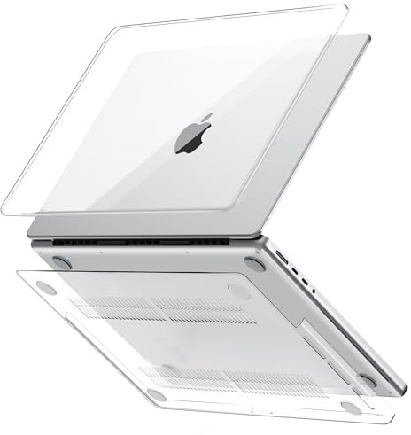 GPXIIZ Hülle Kompatibel mit MacBook Pro 14 Zoll M4 M3 M2 M1 Pro/Max Schutzhülle 2024-2021 A3112 A3185 A3401 A2918 A2992 A2779 A2442, Ultradünne Hartschale Snap Case Cover 14,2, Kristallklar