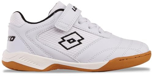 Lotto Unisex Kinder Whizzer Sneaker, White Black, 35 EU