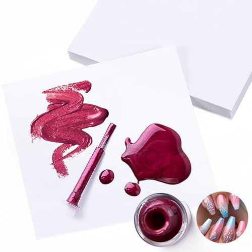 Nogeqi 50 Sheet Disposable Nail Art Palette - Waterproof Nail Palette Paper Mixing Tool