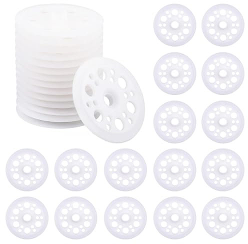 100Pcs Rondelles Plates en Plastique, Rondelles en Plastique de 46mm, Rondelle Plastique Polypropylène, Rondelles en Mousse pour la Fixation et le Support des Panneaux Isolants en Mousse