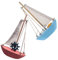Amosfun 2St Mittelmeer Schlauchboot segelboot Modell Dekoration Schlafzimmer segelboot Segelboot Dekoration Segelboot Modellbau Segelboot- aus Holz Segelboot-Dekoration Hanfseil
