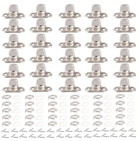 NICENEEDED 30 Sets Twist Lock Fasteners, Turn Buckle Button Fastener, Handbag Hardware Accessories Bag Clasps and Closures Supplies for Bags Making Twist Locks for Boat Canopy Canvas Cover