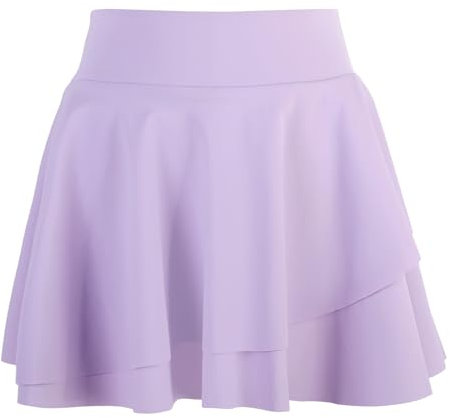 Bezioner Gonna Tennis Ragazze con Tasche e Pantaloncini Gonne Pantalone Sportiva A Pieghe Gonnellino Tennis Gonna Uniforme Scolastica Viola XL(10-12 Anni,130-150 cm)