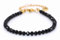 Echtes Schwarzer Turmalin Edelstein Armband mit facettierten 4mm Perlen - Länge verstellbar - Heilstein Schutzstein Edelsteinarmband Glücksbringer Talisman Geschenk (Schw. Turm., 16-21CM G)