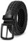 KEMISANT Gürtel Herren, Gürtel Ledergürtel Geflochtener Freizeitgürtel,Golfgürtel Jeansgürtel Bequem für Herren 35mm(Schwarz,155cm/56-60 taille verstellbar)