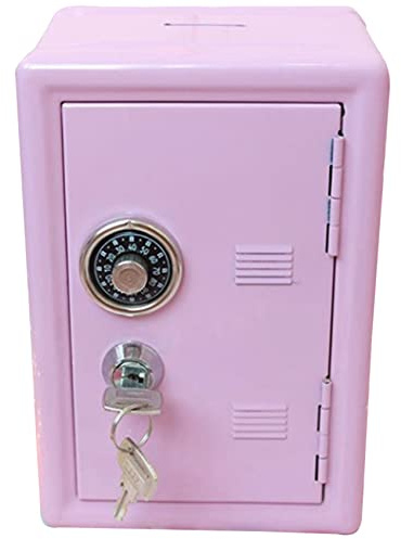 Remingtape Kinder Geld Banken, Mini SparbüChse Box Geschenk Sicher HüLle Passwort mit SchlüSsel Metall SparbüChse Box Lagerung Schlafzimmer SchließFach Hause Ornament