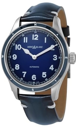 Montblanc 1858 Automatic 126758 Herrenuhr 40 Mm - Uhrenarmbandes Blau