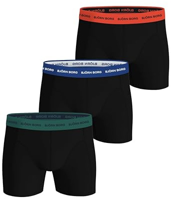 Björn Borg Men's Cotton Stretch Boxers (3-Pack) – Soft, Breathable Underwear with Comfort Waistband