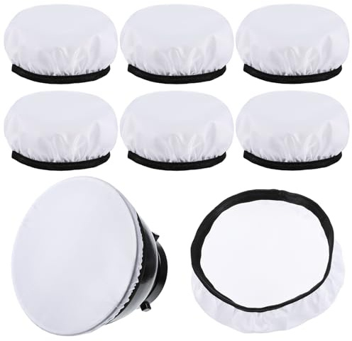 7/18 CM Light Diffuser, 6 PCS Diffuser Lamp Sock Soft Cover Soft White Diffusers Standard Cloth Diffusers Light Sock Softens The Light-Output, Lampshade Reflector for Studio Strobe Reflectors