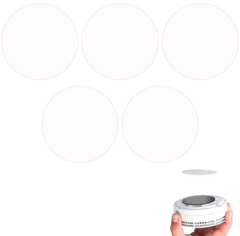 5 x Rauchmelder Magnethalter - Selbstklebende Magnetbefestigung Klebepads - Universell einsetzbar für Gasmelder, Feuermelder - Einfache Installation ohne Bohren