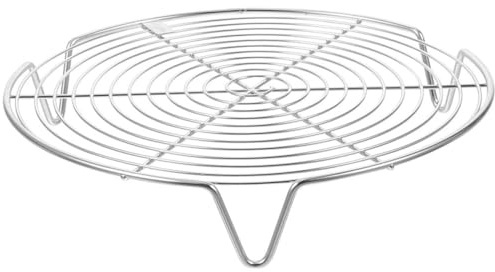 NUOBESTY Stainless Steel 304 Steamer Rack with Legs, round 20cm Diameter X 4cm High, Multifunction Steam and Roast Rack for Pressure Cooker and Induction Cooker, Kitchen Cooking and Cooling