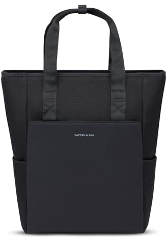 Kapten & Son Rucksack Freizeitrucksack mit Laptopfach Lindby Pro Convertible Backpack 20L All Black schwarz
