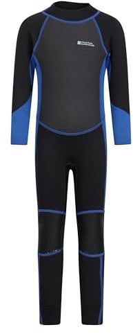 Mountain Warehouse Kids Full Wetsuit - 2.5mm Thickness, UPF50+ Sun Protection, Neoprene Children's Wetsuit, Flat Seams & Easy Glide Zip - Charcoal 7-8 Years