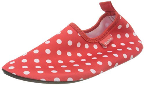 Playshoes Barfuß Badeslipper Aqua-Schuhe, Rot Punkte, 26/27 EU