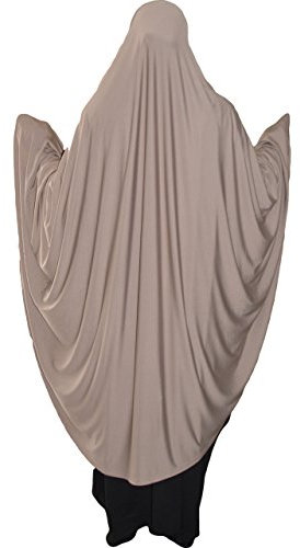 Yaqeen XL Khimar Hijab lycra Kopftuch für die Muslima, Gebetsset beige