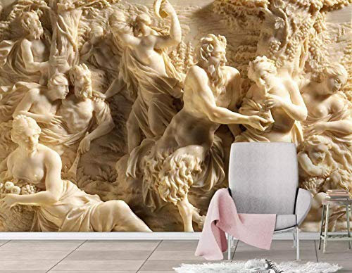 HUIwallpaper Fototapete 3D Effekt Relief Griechische Zeichen Tapeten Vliestapete 3D Tapete Moderne Wandbilder Wanddeko 200cm x 140cm