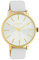 Oozoo Damenuhr mit Lederband 42 MM Goldfarben/Weiß C10611