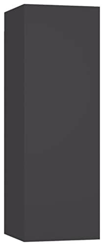 vidaXL TV Schrank Hängeschrank Wohnwand Wohnwand Anbauwand Fernsehwand TV-Wand Wandschrank Wohnzimmer Grau 30,5x30x90cm Holzwerkstoff