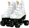 Rollschuhe Für Erwachsene, Frauen Und Männer, PU-Leder High-Top Glänzende Rollschuhe Sind Professionell Für Indoor- Und Outdoor-Sportarten, Zweireihige Schuhe Mit Rädern Für Kinder Mädchen A2,45