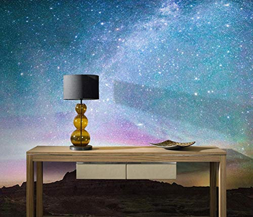 Tapete 3D Wandbild Feminar Star Universe Galaxy Fototapete 3D Effekt Vliestapete Wohnzimmer Schlafzimmer Wanddeko 400cmx280cm