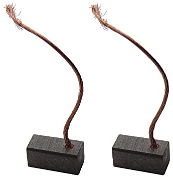 2 escobillas de carbón para motor Trade-Shop 6 x 6 x 12 mm, longitud de cable de 40 mm, para muchos motores de automóviles, herramientas eléctricas, 12 – 24 V