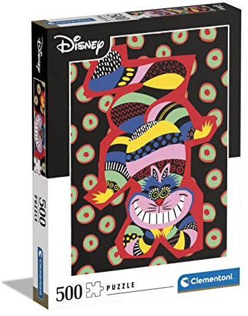 Clementoni - 35123 Collection Puzzle - Disney The Cheshire Cat - Puzzle 500 Teile ab 14 Jahren, Erwachsenenpuzzle mit Wimmelbild, Geschicklichkeitsspiel für die ganze Familie