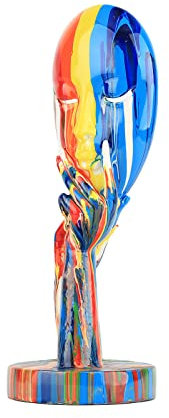 SHENGTIAN Bunte Abstrakte Weibliche Gesichtsskulptur - Handwerk Figur, Modern Home Dekoration für Wohnzimmer, Büro, Schlafzimmer, Studio (Klein - 29.9 * 10.9 * 10.9cm)