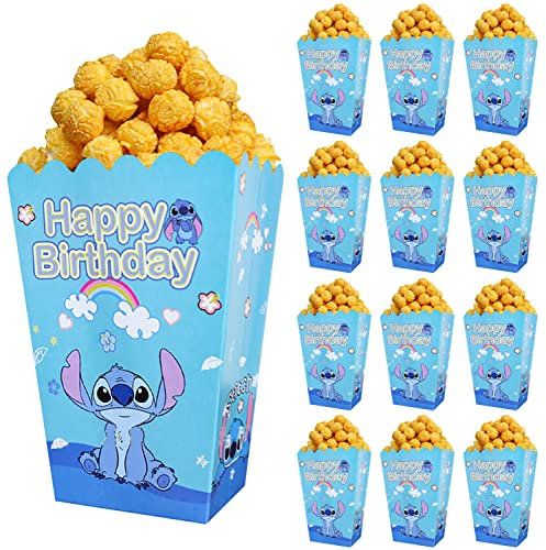 Qemsele Bolsas de Palomitas de maíz, 30 Piezas Cajas de Palomitas de maíz Dibujos Animados contenedores de Palomitas de maíz para Fiestas de cumpleaños, Noches de Cine, Carnaval, Teatro y Regalos