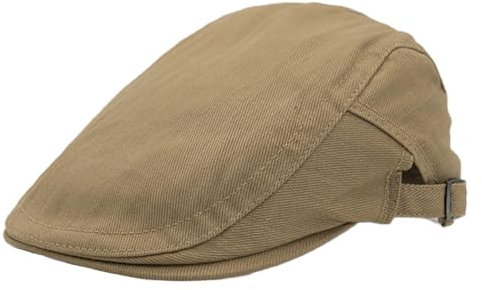 KeepSa Herren Newsboy Schiebermütze Flatcap Baumwolle Tellermütze Schlägermütze Gatsby Ivy Barett Cap Schirmmützen Hut Sommer Atmungsaktiv Verstellbare Vintage Cabbie Cap 56-59CM