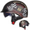 Casque Bol Homologué ECE Casque Jet Brain - Cap Demi-Casque Moto Vintage Casque Demi-Coque RéTro Ouvert Casque à VisièRe IntéGréE Cruiser Chopper Scooter Cyclomoteur,A-M=（57~58cm）