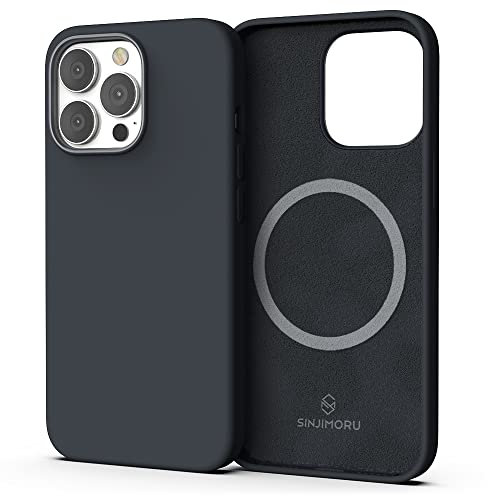 Sinjimoru 4-Layer Silicone iPhone 13 Mini Case for MagSafe, Magnetic Protective Phone Cover Cases as iPhone Accessories for iPhone 12 & 13 & 14 Series. Silicone Case for MagSafe Navy