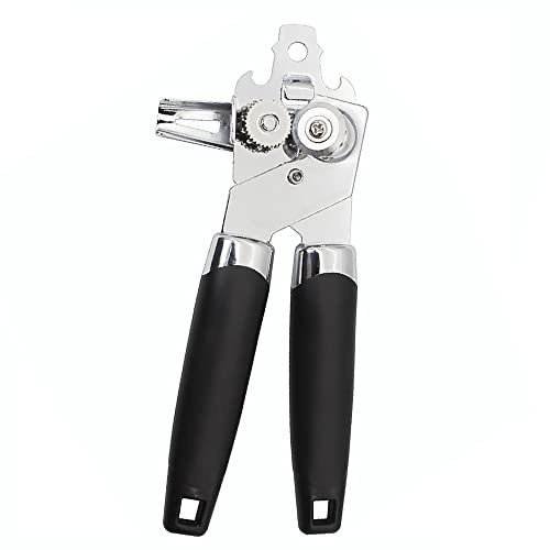 3-in-1 Can Opener, Stainless Steel Manual Tin Opener, Smooth Edge Durable Safe Cut Tool, Multi-Function Jar Opener for Beer, Powdered Milk Cans, Canned Meat