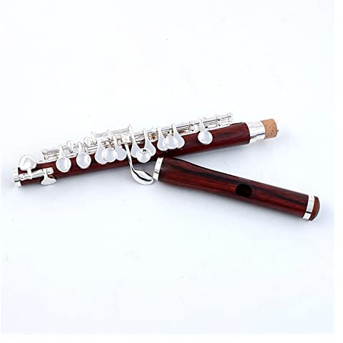 TSTS Ebenholz Piccolo C-Klappe Cupronickel Flöte In Halber Größe Versilberte Klappe Schüler Kit Für Flöte In Halber Größe Einsteiger Querflöten