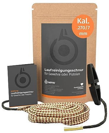 WPW Laufreinigungsschnur für Gewehre als Waffenreinigungsset & Laufreiniger, Kaliber .270 Win., Kaliber 7x64, Kaliber 7 mm, Büchsen & Langwaffen