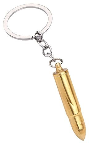 LEFEDA Keychain 2 Pieces Of Simulated Bullet Model Digging Ear Spoon Bullet Portable Key Chain Ornaments