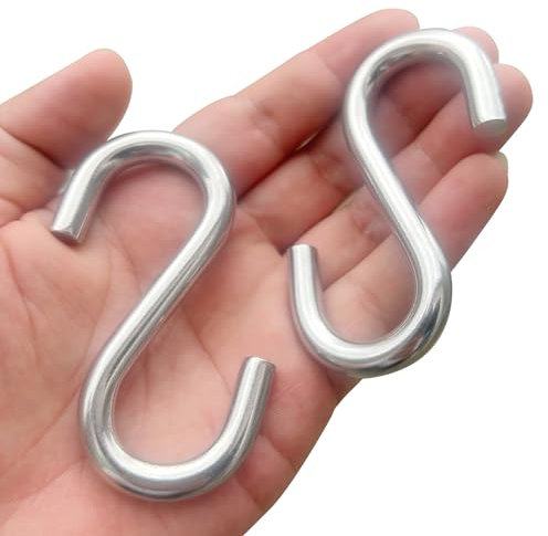 AMZFULY S-Haken, 304 Edelstahl, robust, rostfrei, robust, Industriequalität, 8,1 cm, 2 Stück