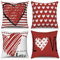 ASDCXZ Valentinstag Kissenbezug 50x50 cm 4er Set, Rot Liebe Hochzeit Weihnachten Neues Jahr Sofa Dekokissen Kissenbezüge Kissenhülle Waschbar Polyester Textil Outdoor Kopfkissenbezug Kissen Bezug