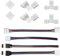 Amefil LED-Streifenverbinder für Lichtstreifen, 4-polig, 8 mm, L/T-Eckverbinder, Streifen auf Netzadapter, Streifen zu Controller, Jumper für 5050 LED-Lichtverbinder (4-polig)