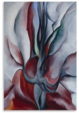 Georgia O'Keeffe Maler-Poster, Motiv: Herbstbaum, Ahorn von Georgia O'Keeffe, Kunstdruck, Leinwand, Wandfarbe, Kunstdekoration, moderne Heimkunstwerke, Geschenkidee, 40 x 60 cm