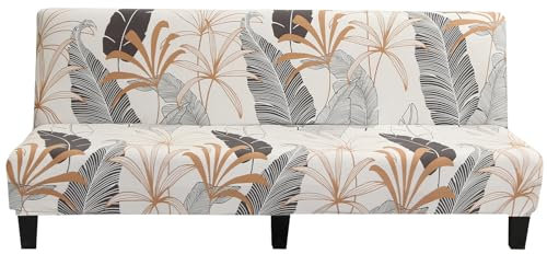 Jianyana Universal Sofabezug 3-Sitzer, ausziehbar ohne Armlehne Bezug für Sofa Bett Sofa Klappbar ohne Armlehnen, Sofaschutz Wohnzimmer, Blume des anderen Ufers