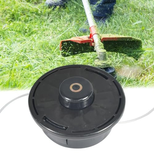 Cabezal de hilo M10 x 1,25 izquierda con punta automática, cabezal de cortacésped, cabezal de desbrozadora de doble hilo, bobina de nailon para desbrozadora de gasolina
