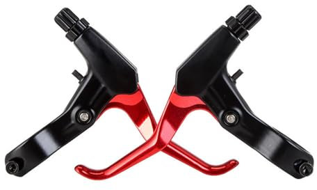 WEEVDRIE 1 Paar Fahrrad Bremshebel,Bremsgriffe Fahrrad,Lenkerbremsen,Aluminiumlegierung Fahrradbremse Handbremse Hebel,für 22mm Lenker Mountainbike,BMX, MTB, Rennrad, Klapprad(Rot)