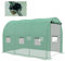 Outsunny 3 x 2(m) Polytunnel Greenhouse with Sprinkler Irrigation System, Walk-in Green House for Garden with Wide Roll-up Door, 6 Mesh Windows, Galvanised Steel Frame, Green