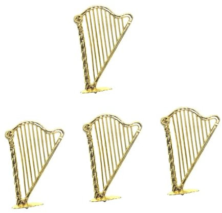 VICASKY 4 Stück Mini Harfe Mini Harfe Aus Kunststoff Lebensechte Harfe Aus Kunststoff Mini Hausdekoration Harfe Ornament Harfe Modellierung Basteln Mini Instrumentenmodell