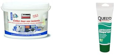 Rubson Collez Tous Vos Isolants, Multi-matériaux, Seau 7 kg & Quelyd Joints pour Depron – Colle Joint pour Plaques d’Isolation Thermique Depron Quelyd