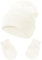 EOAMGO Wintermütze Baby, Baby Mütze Beanie, Baby Mütze und Handschuhe Set, Wintermütze Jungen Mädchen, Strickmütze