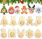 Asoway 20 Stück Fotorahmen Anhänger Weihnachten Holz, Bilderrahmen Selbst Gestalten, Weihnachtsbaumschmuck Hölzerne Foto Ornamente Für Home Deko